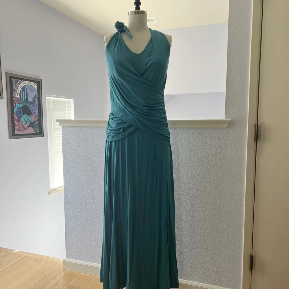 Ocean Blue Halter Dress from Newport News, size M - Picture 2 of 7